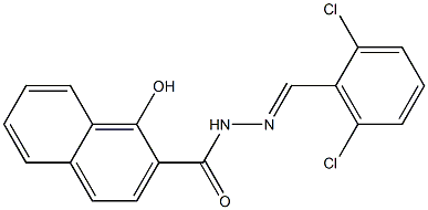 N'-(2,6-dichlorobenzylidene)-1-hydroxy-2-naphthohydrazide Struktur