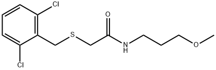 2-[(2,6-dichlorobenzyl)sulfanyl]-N-(3-methoxypropyl)acetamide Struktur