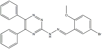 5-bromo-2-methoxybenzaldehyde (5,6-diphenyl-1,2,4-triazin-3-yl)hydrazone Struktur