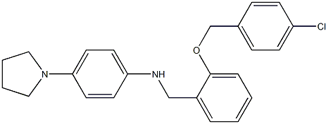 N-{2-[(4-chlorobenzyl)oxy]benzyl}-N-[4-(1-pyrrolidinyl)phenyl]amine Struktur