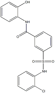 3-[(2-chloroanilino)sulfonyl]-N-(2-hydroxyphenyl)benzamide Struktur