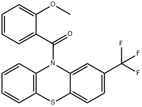 10-(2-methoxybenzoyl)-2-(trifluoromethyl)-10H-phenothiazine Struktur