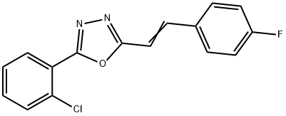 2-(2-chlorophenyl)-5-[(E)-2-(4-fluorophenyl)ethenyl]-1,3,4-oxadiazole Struktur