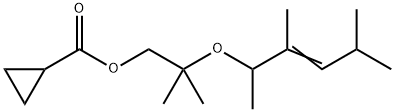 2-(3,5-dimethylhex-3-en-2-yloxy)-2-methylpropyl cyclopropanecarboxylate Struktur