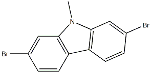 2,7-二溴-9-甲基-9H-咔唑 結(jié)構(gòu)式