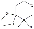 4,4-dimethoxy-3-methyltetrahydro-2H-pyran-3-ol Struktur