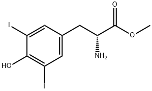 methyl (2R)-2-amino-3-(4-hydroxy-3,5-diiodophenyl)propanoate Struktur