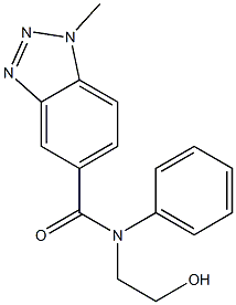 N-(2-hydroxyethyl)-1-methyl-N-phenyl-1H-1,2,3-benzotriazole-5-carboxamide Struktur