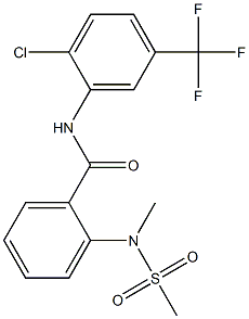 N-[2-chloro-5-(trifluoromethyl)phenyl]-2-[methyl(methylsulfonyl)amino]benzamide Struktur