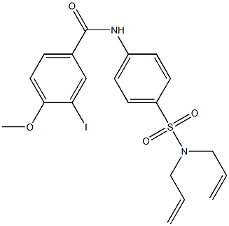 N-{4-[(diallylamino)sulfonyl]phenyl}-3-iodo-4-methoxybenzamide Struktur