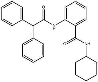 N-cyclohexyl-2-[(2,2-diphenylacetyl)amino]benzamide Struktur