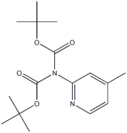 2-(di-tert-butyloxycarbonyl)amino-4-picoline Struktur