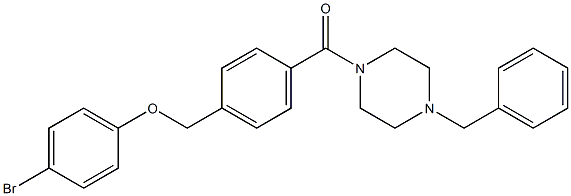 4-[(4-benzyl-1-piperazinyl)carbonyl]benzyl 4-bromophenyl ether Struktur