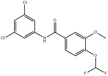 N-(3,5-dichlorophenyl)-4-(difluoromethoxy)-3-methoxybenzamide Struktur