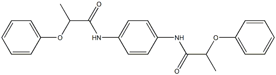 2-phenoxy-N-{4-[(2-phenoxypropanoyl)amino]phenyl}propanamide Struktur