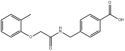 4-({[(2-methylphenoxy)acetyl]amino}methyl)benzoic acid Struktur