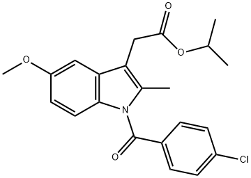 Isopropyl2-(1-(4-chlorobenzoyl)-5-methoxy-2-methyl-1H-indol-3-yl)acetate Struktur