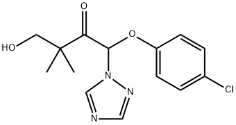 2-Butanone, 1-(4-chlorophenoxy)-3-(hydroxymethyl)-3-methyl-1-(1H-1,2,4-triazol-1-yl)- Struktur