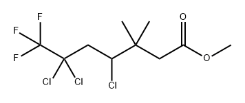 methyl 4,6,6-trichloro-7,7,7-trifluoro-3,3-dimethylheptanoate Struktur