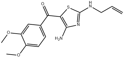 [2-(allylamino)-4-amino-1,3-thiazol-5-yl](3,4-dimethoxyphenyl)methanone Struktur