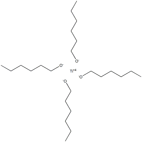 Titanium tetrahexan-1-olate Struktur