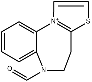 6-formyl-4H,5H,6H-[1,3]thiazolo[3,2-a][1,5]benzodiazepin-11-ium Struktur