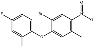 Benzene, 1-bromo-2-(2,4-difluorophenoxy)-4-methyl-5-nitro- Struktur