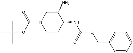 cis-1-boc-3-amino-4-(cbz-amino)piperidine Struktur