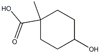 (1r,4r)-4-hydroxy-1-methylcyclohexane-1-carboxylic acid Struktur