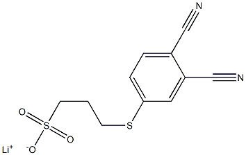 lithium(1+) 3-[(3,4-dicyanophenyl)sulfanyl]propane-1-sulfonate Struktur