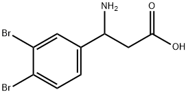 3-amino-3-(3,4-dibromophenyl)propanoic acid Struktur