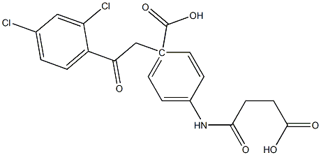 4-(4-{[2-(2,4-dichlorophenyl)-2-oxoethoxy]carbonyl}anilino)-4-oxobutanoic acid Struktur