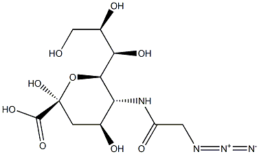 Neuraminic acid, N-(2-azidoacetyl)- Struktur