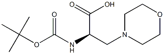 （R）-2-（（叔丁氧羰基)氨基)-3-嗎啉代丙酸 結(jié)構(gòu)式