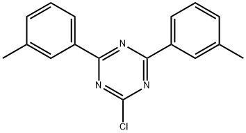 2-chloro-4,6-bis(3-methylphenyl)-1,3,5-Triazine Struktur