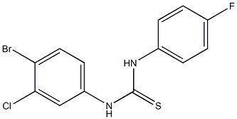 N-(4-bromo-3-chlorophenyl)-N'-(4-fluorophenyl)thiourea Struktur