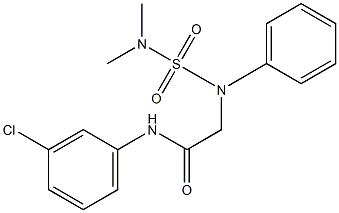 N-(3-chlorophenyl)-2-{[(dimethylamino)sulfonyl]anilino}acetamide Struktur