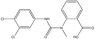 2-[[(3,4-dichloroanilino)carbonyl](methyl)amino]benzoic acid Struktur