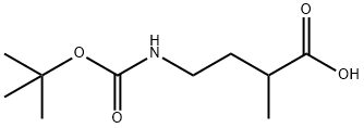 4-((tert-butoxycarbonyl)amino)-2-methylbutanoic acid Struktur