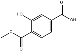 3-Hydroxy-4-methoxycarbonylbenzoic acid Struktur