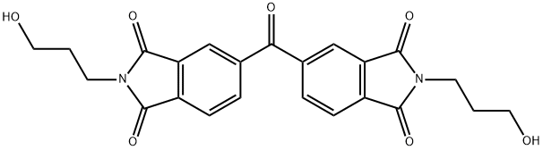 2-(3-hydroxypropyl)-5-{[2-(3-hydroxypropyl)-1,3-dioxo-2,3-dihydro-1H-isoindol-5-yl]carbonyl}-1H-isoindole-1,3(2H)-dione Struktur