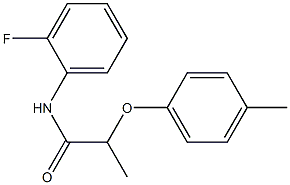 N-(2-fluorophenyl)-2-(4-methylphenoxy)propanamide Struktur