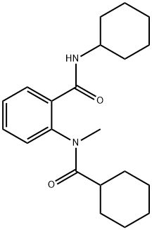 N-cyclohexyl-2-[(cyclohexylcarbonyl)(methyl)amino]benzamide Struktur