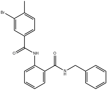 N-{2-[(benzylamino)carbonyl]phenyl}-3-bromo-4-methylbenzamide Struktur