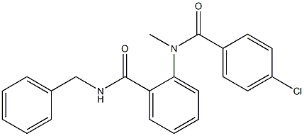 N-benzyl-2-[(4-chlorobenzoyl)(methyl)amino]benzamide Struktur