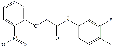 N-(3-fluoro-4-methylphenyl)-2-(2-nitrophenoxy)acetamide Struktur