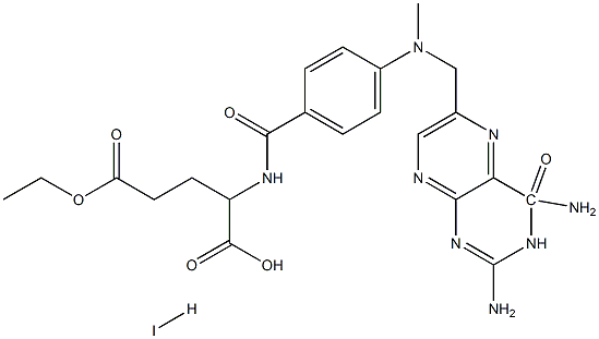 4-amino-10-methyl folic acid ethylester hydroiodide Struktur