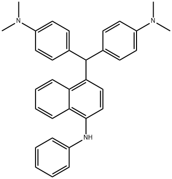 4,4'-((4-(phenylamino)naphthalen-1-yl)methylene)bis(N,N-dimethylbenzenamine) Struktur