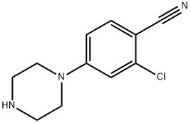 Benzonitrile, 2-chloro-4-(1-piperazinyl)- Struktur