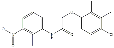 2-(4-chloro-2,3-dimethylphenoxy)-N-(2-methyl-3-nitrophenyl)acetamide Struktur